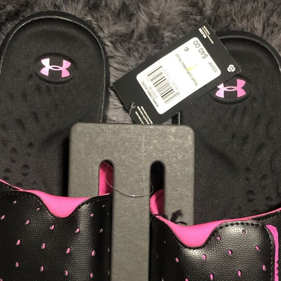 Under Armour 3026027 Womens UA Ignite Pro Slides Flip Flop Foam, Size 12 - Picture 2 of 5